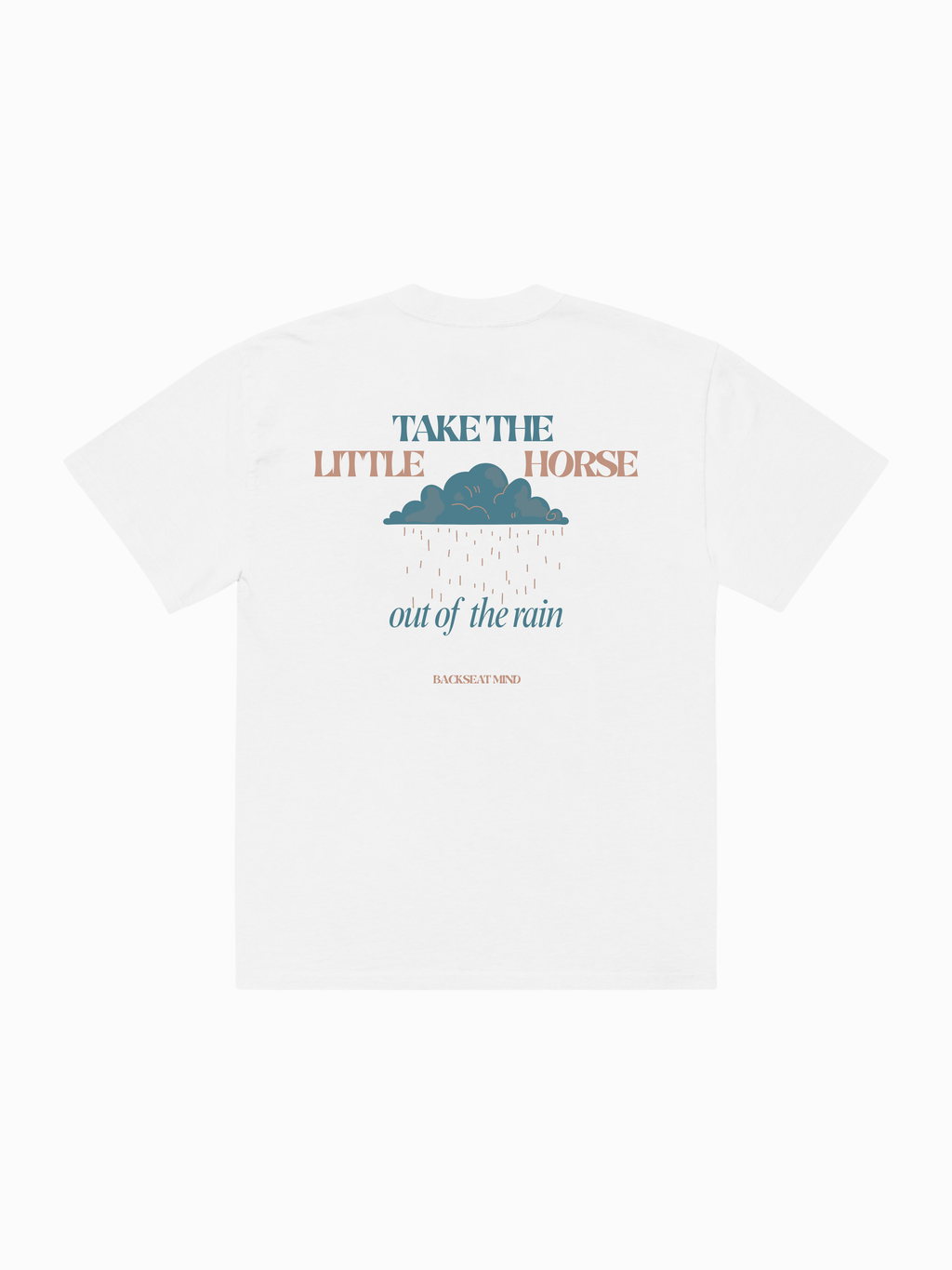 TAKE THE LITTLE HORSE – White Oversized Tee