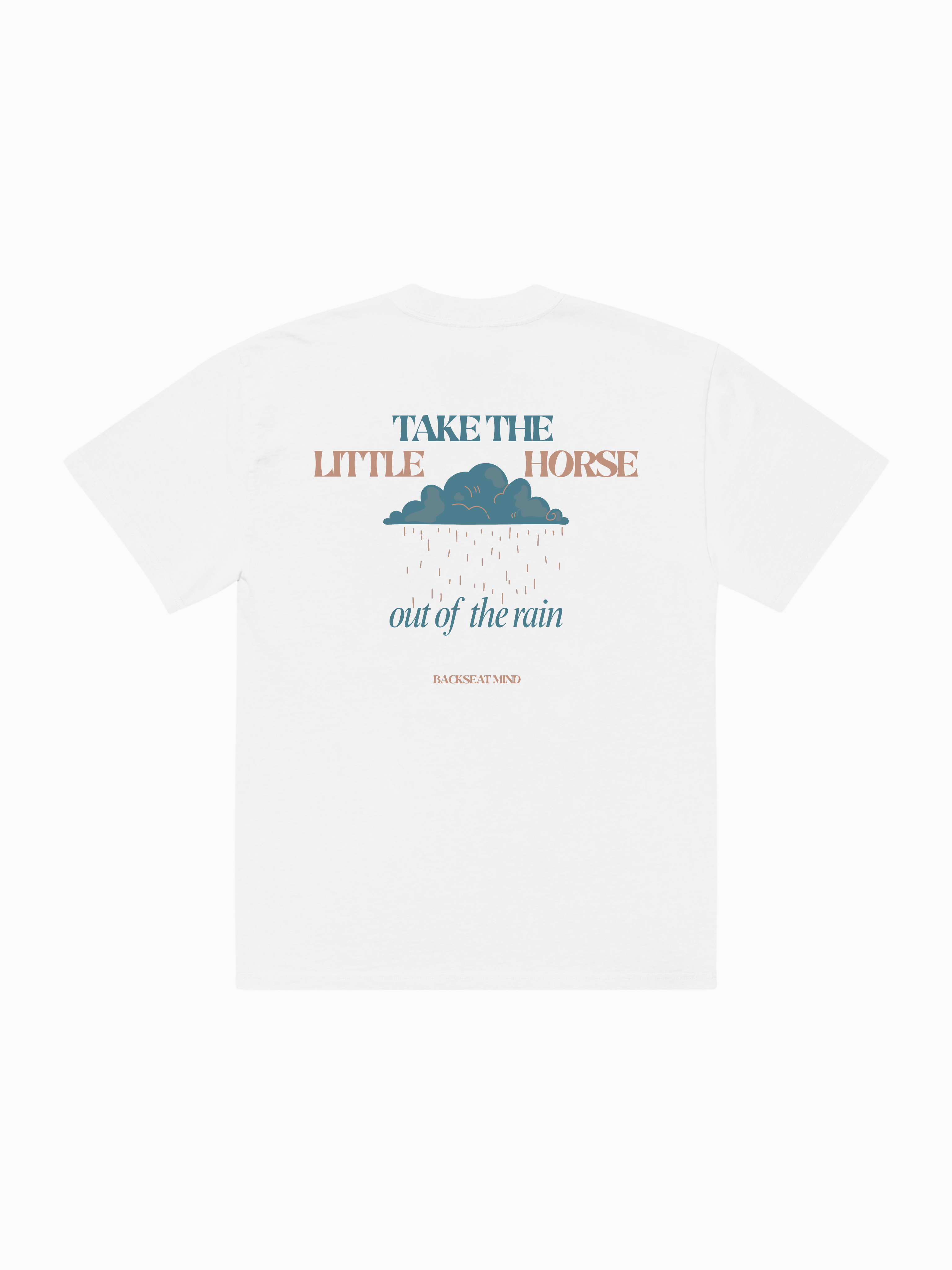 TAKE THE LITTLE HORSE – White Oversized Tee