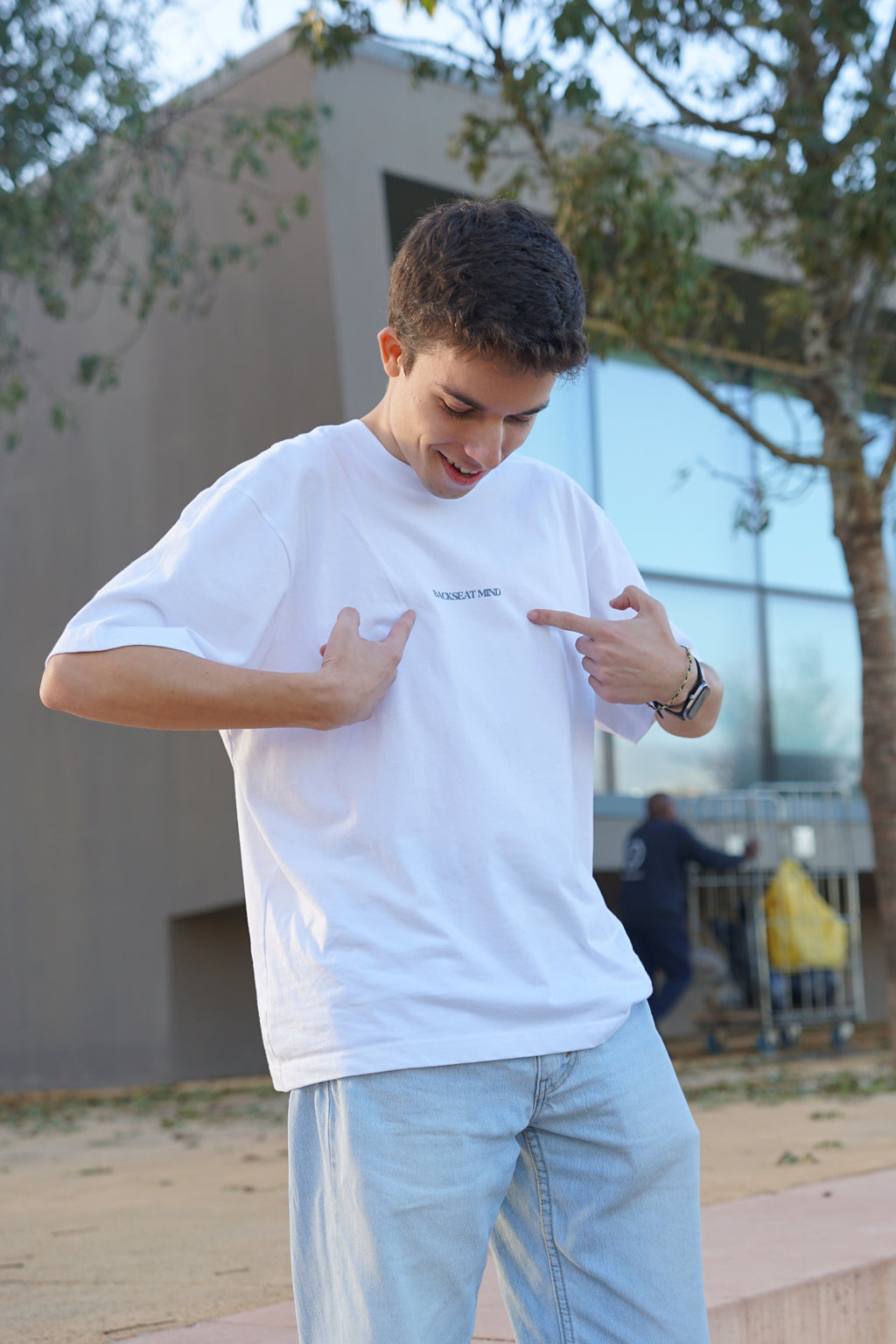 TAKE THE LITTLE HORSE – White Oversized Tee