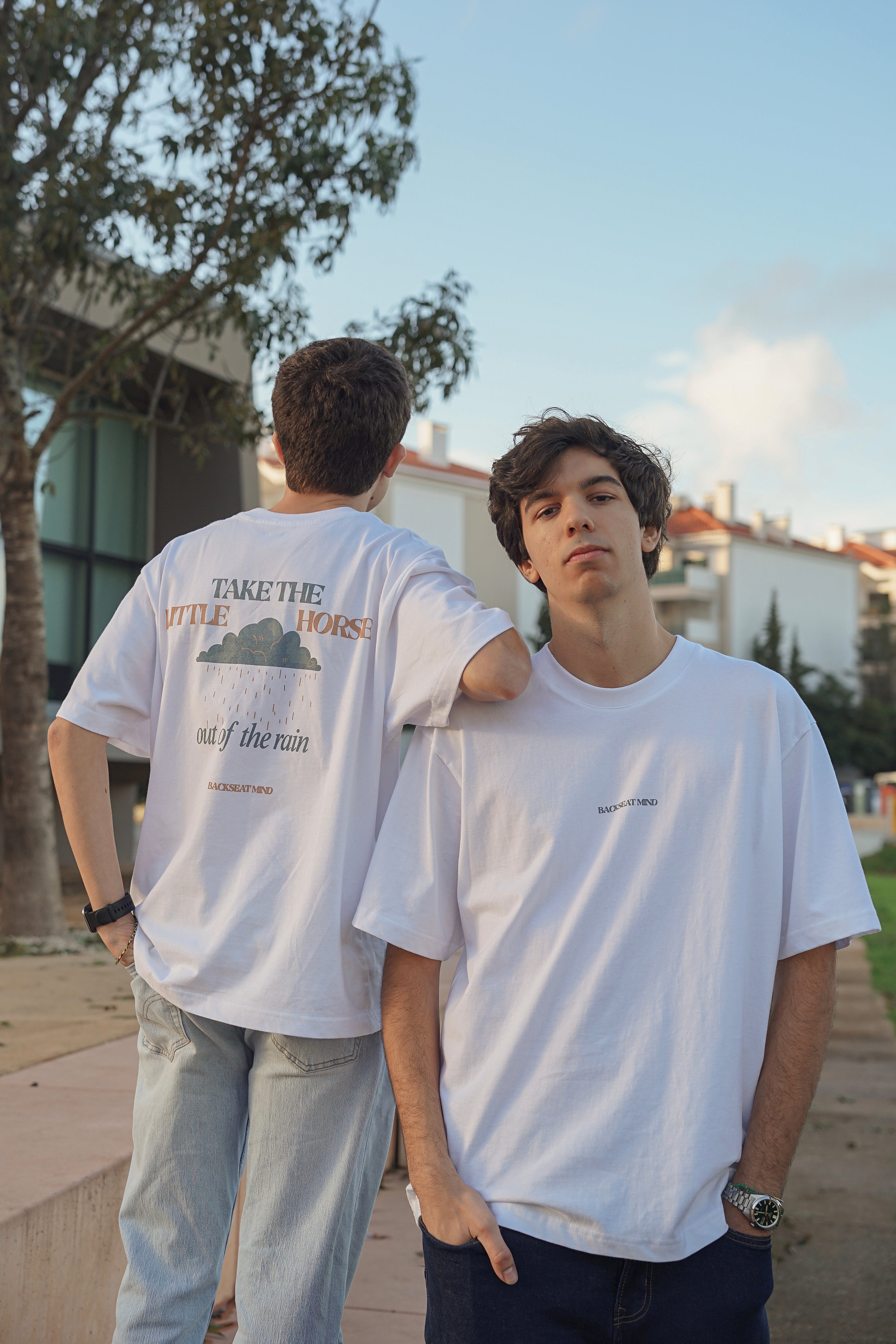 TAKE THE LITTLE HORSE – White Oversized Tee