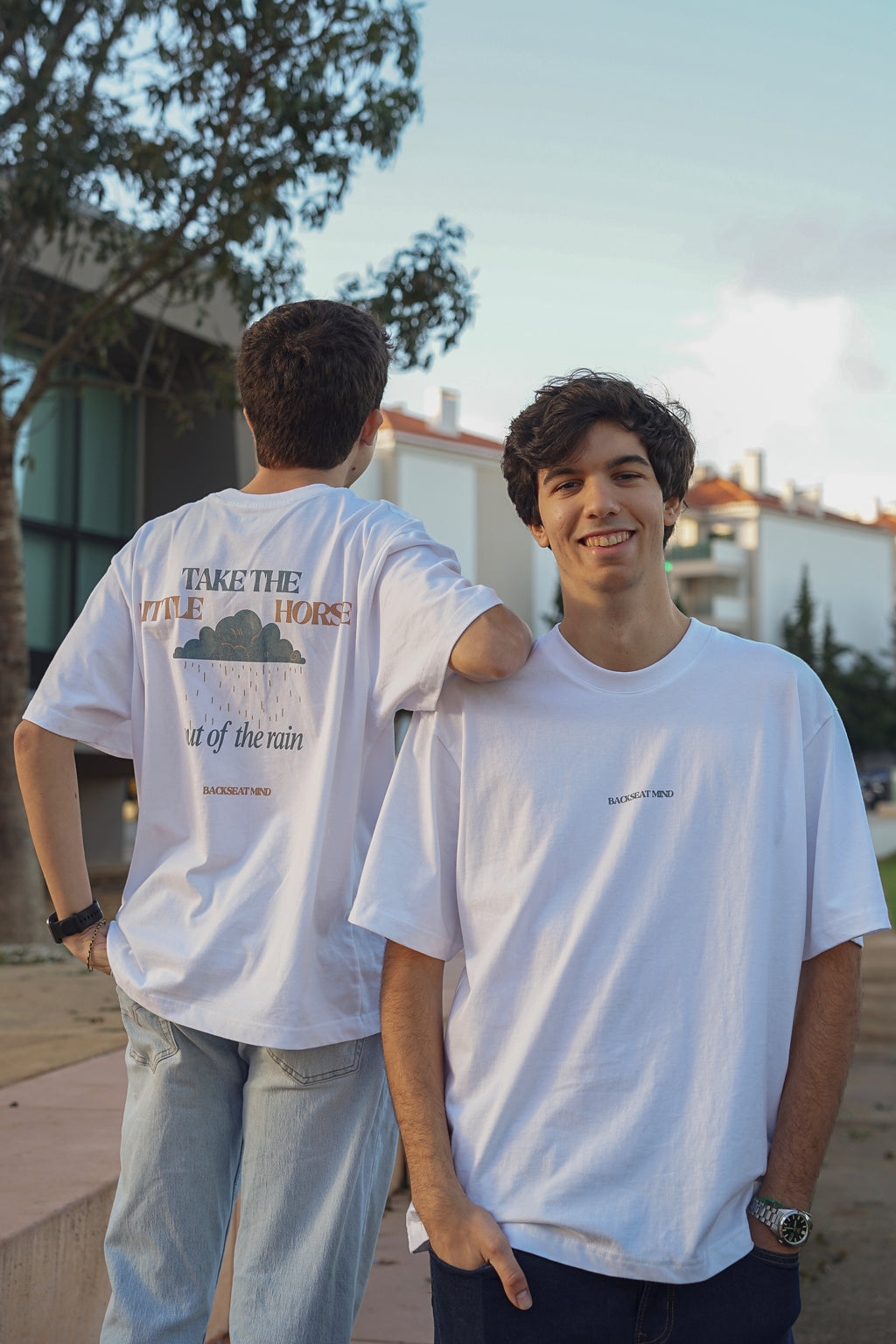 TAKE THE LITTLE HORSE – White Oversized Tee